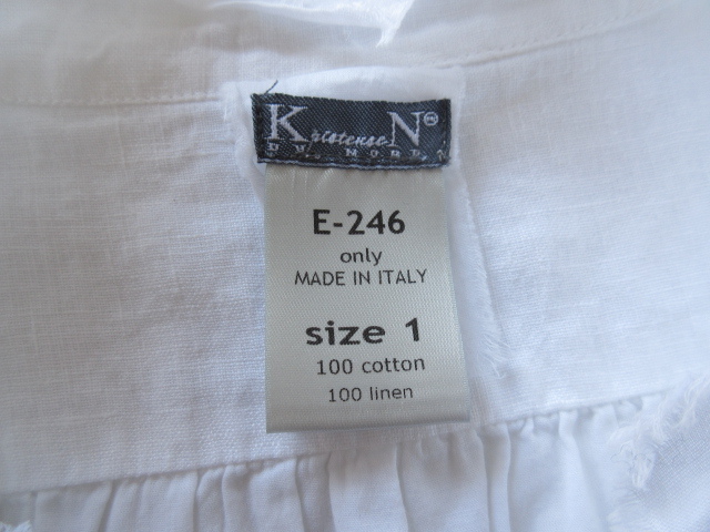 美品 2023SS KristenseN DU NORD / クリステンセンドゥノルド E-246 3/4 sleeve blouse 1 Optical White / ブラウス シャツ_画像7