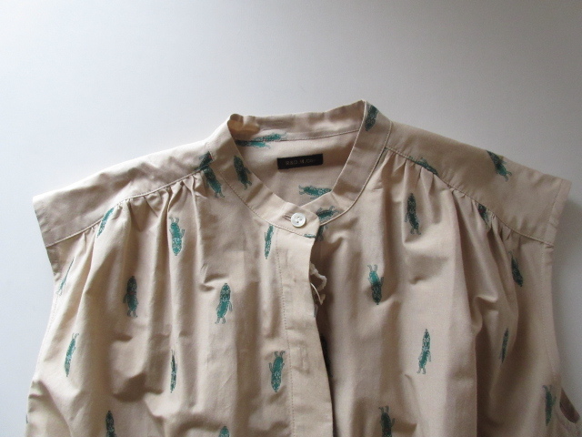 未使用 R&D.M.Co- / オールドマンズテーラー 6310 J.M.P NO SLEEVE FRONT OPEN SHIRT DRESS F BEIGE / ドレス ワンピースの画像9