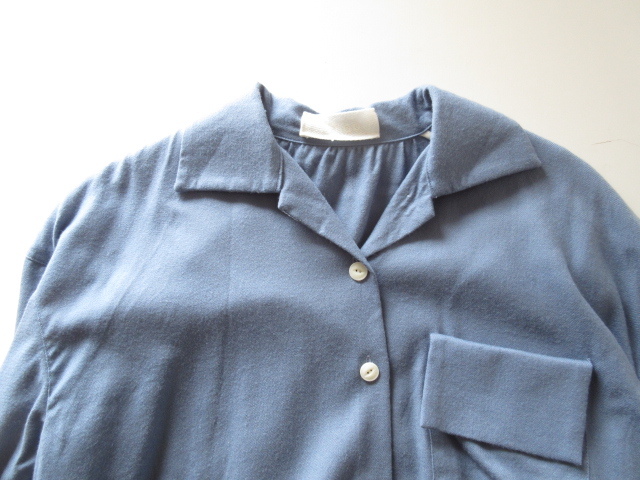 k〓ngo / ケンゴ ウールオーバーシャツ 1 BLUE / 長袖 シャツ チュニック_画像5