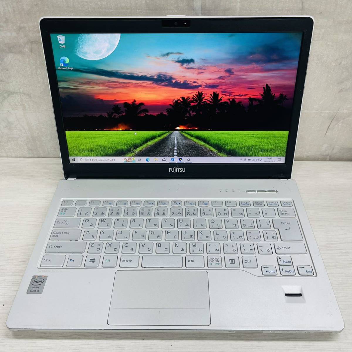 富士通 LifeBook SH75/M Windows 10 Home 第4世代Core i5-4200U 8GB SSD256GB 13.3インチ Webカメラ有りDVDドライブ付き