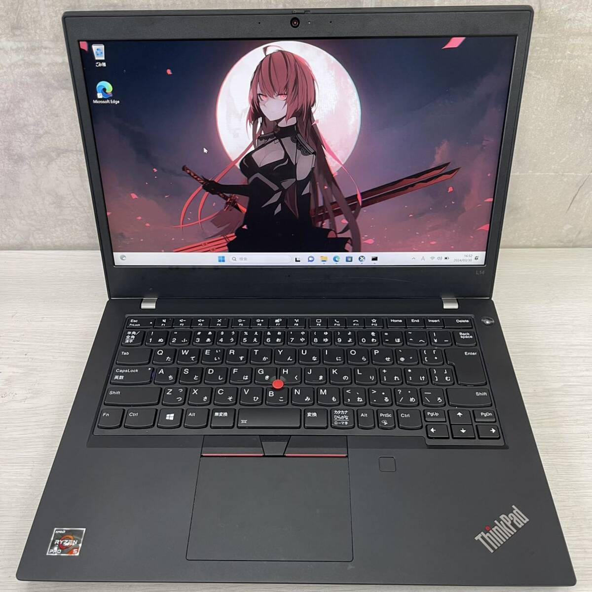 [在庫15台]レノボ Thinkpad L14 Windows 11 Pro AMD Ryzen 5 Pro 4650U& Radeon Graphics 16GB SSD512GB の画像1