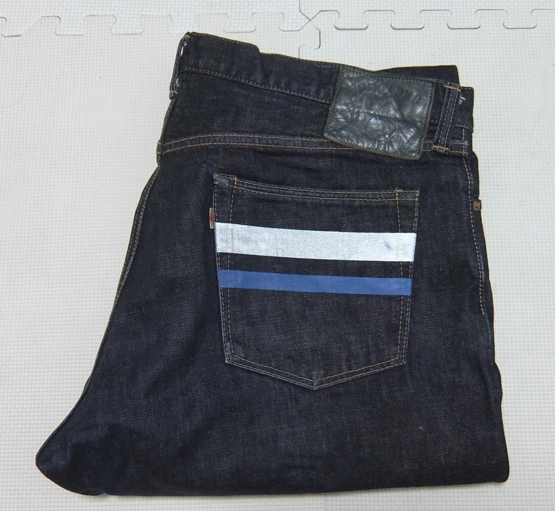 桃太郎ジーンズ AJ0205 デニムパンツ 紺 W40 ジッパーフライ MOMOTARO JEANS_画像1