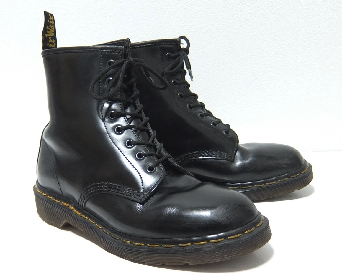 英国製 Dr.Martens ドクターマーチン ８ホールブーツ 黒 UK8 ブラック イングランド製_画像1