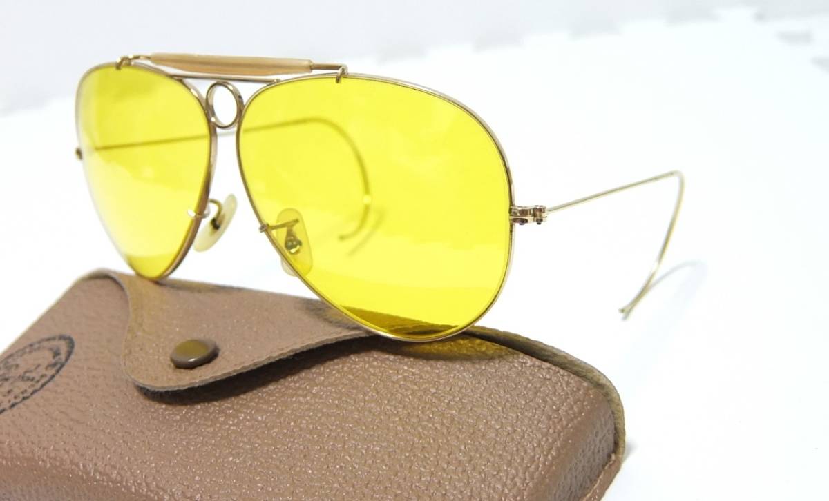 B&L RayBan shooter kali chrome boshu rom Vintage RayBan SHOOTER vintage yellow 