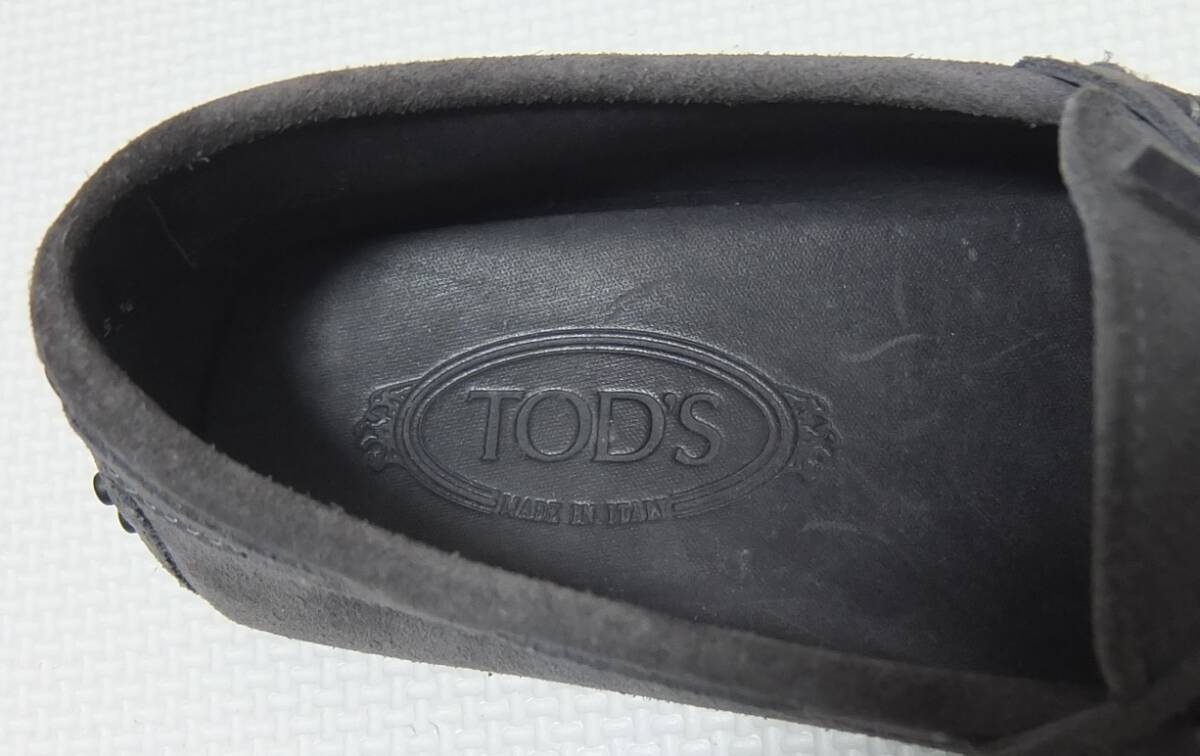 イタリア製 TOD'S トッズ スエード ドライビングシューズ グレー ６1/2 の画像8