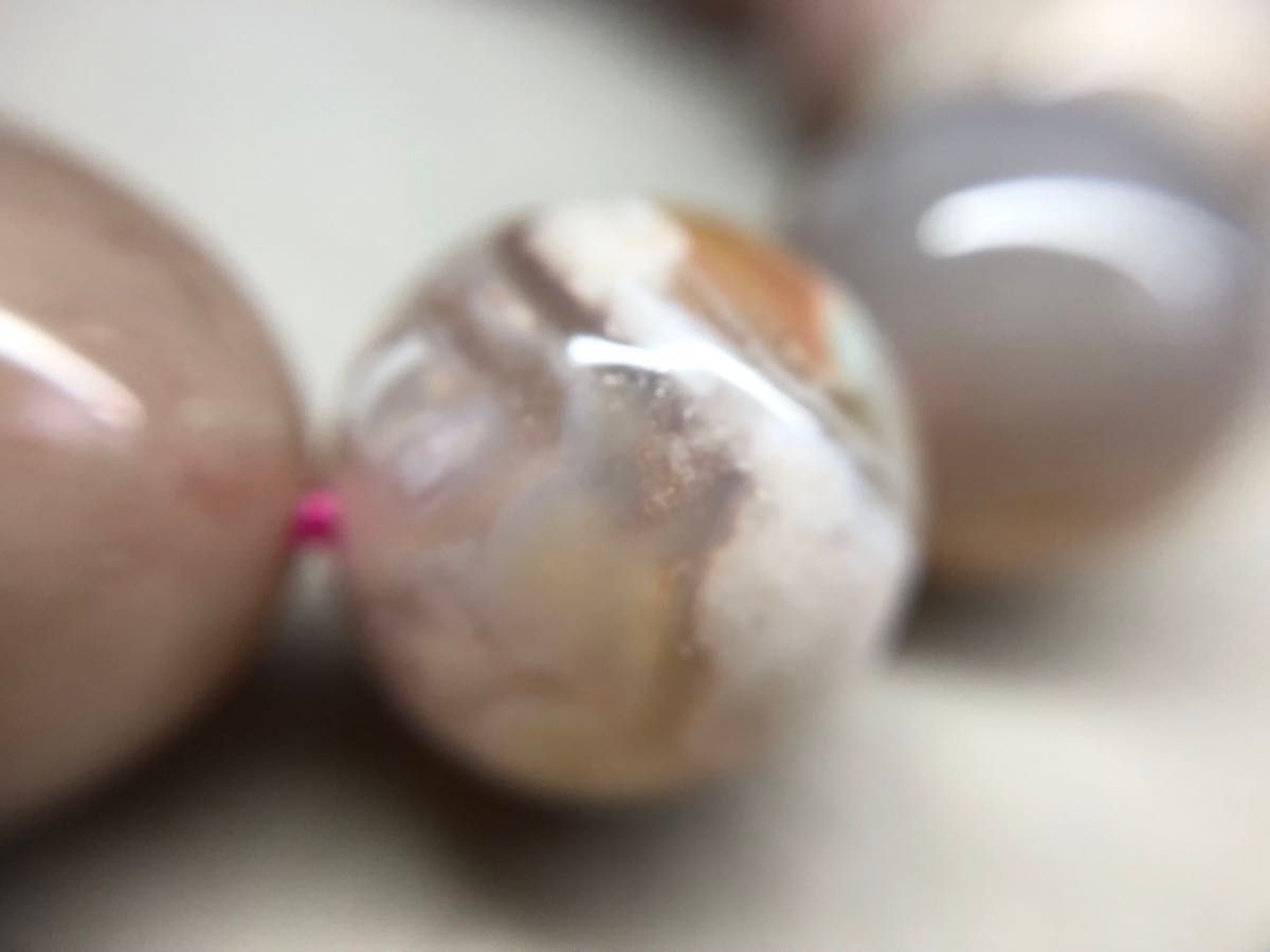 桜瑪瑙 ブレスレット 天然石 パワーストーン 16 5mm 丸玉 大玉 桜瑪瑙 ブレスレット 天然石 パワーストーン 16 5mm 丸玉 大玉