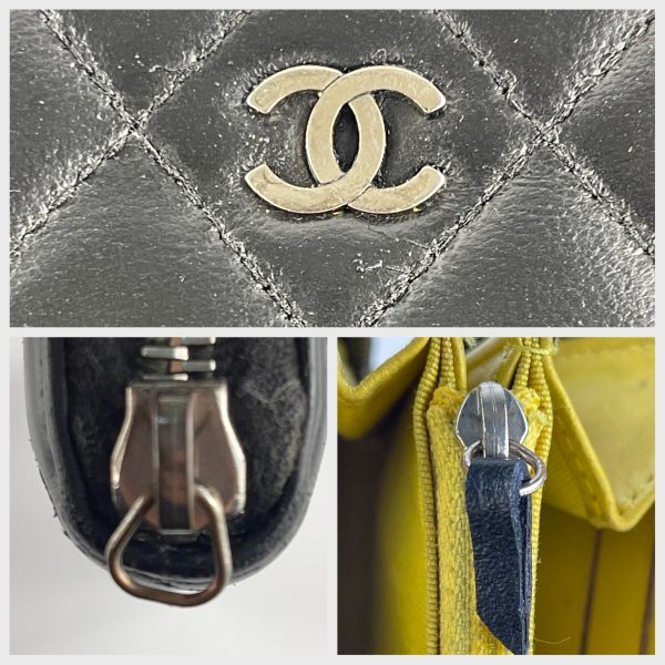 【1円スタート】CHANEL　シャネル　マトラッセ　長財布　ラウンドファスナー　ブラック　レザー　ラムスキン_画像10