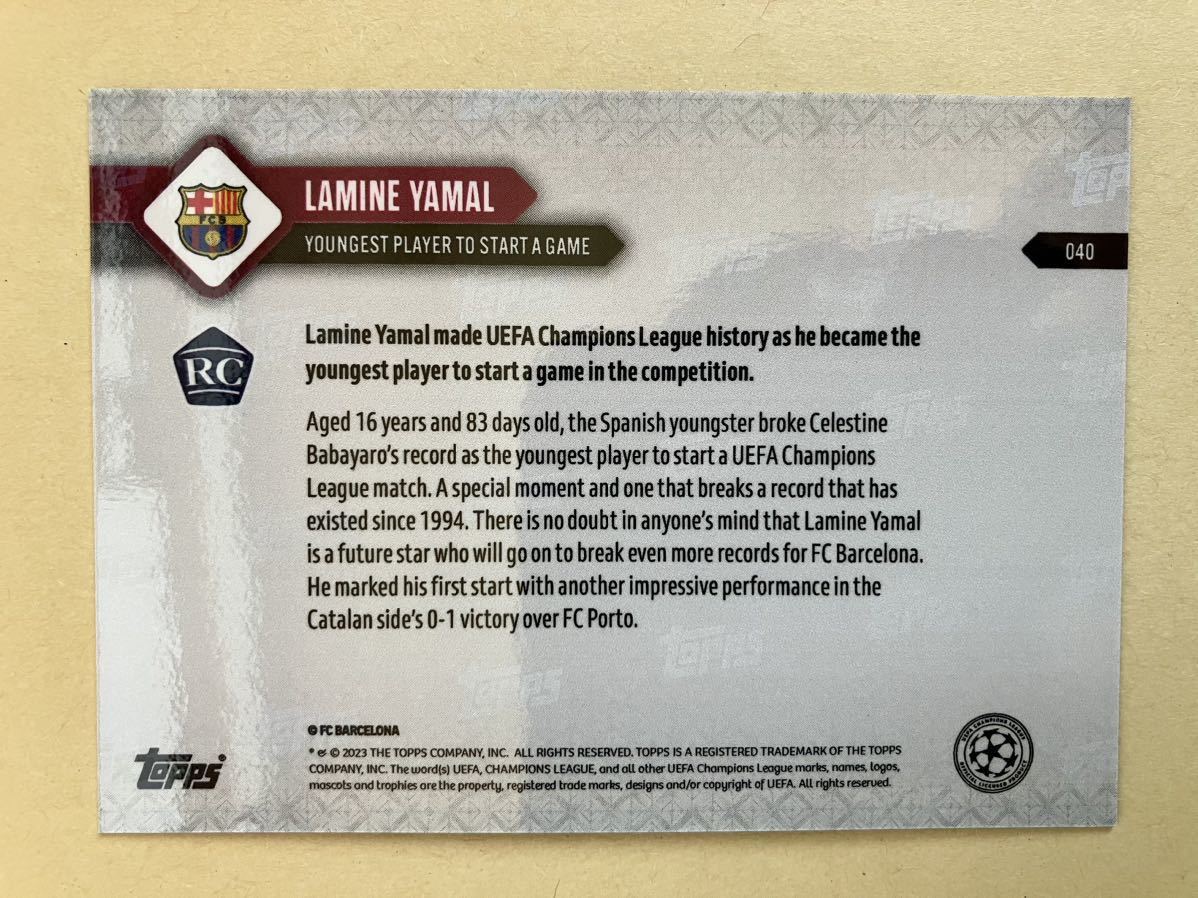 ヤマル LAMINE YAMAL Topps now オンライン限定 RC ルーキー FCバルセロナ_画像2