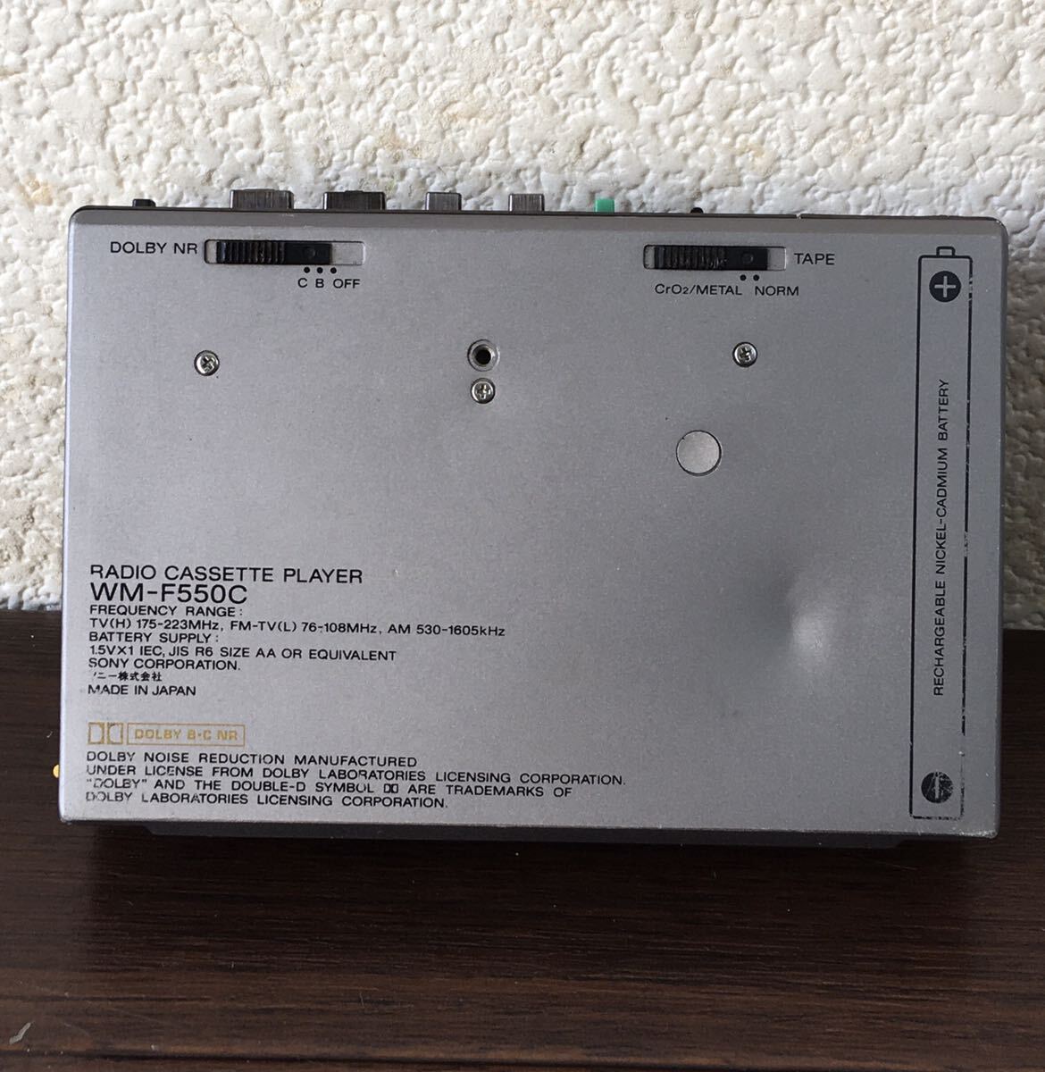SONY ソニー WALKMAN ウォークマン WM-F550C カセットプレーヤー 動作未確認 現状渡し_画像3