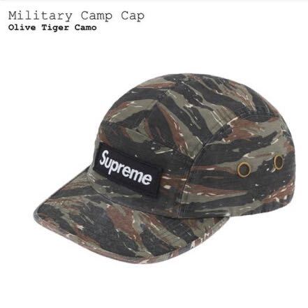 【新品】 23SS Supreme Military Camp Cap Olive Tiger Camo シュプリーム ミリタリー キャンプ キャップ オリーブ タイガー カモ_画像1