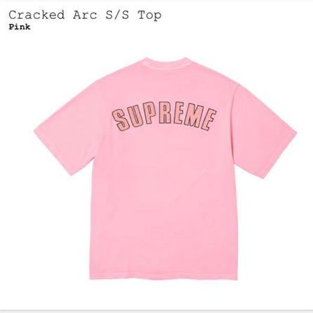 【新品】 24SS M Supreme Cracked Arc S/S Top Pink シュプリーム クラックド ARC エスエス トップ ピンク_画像2