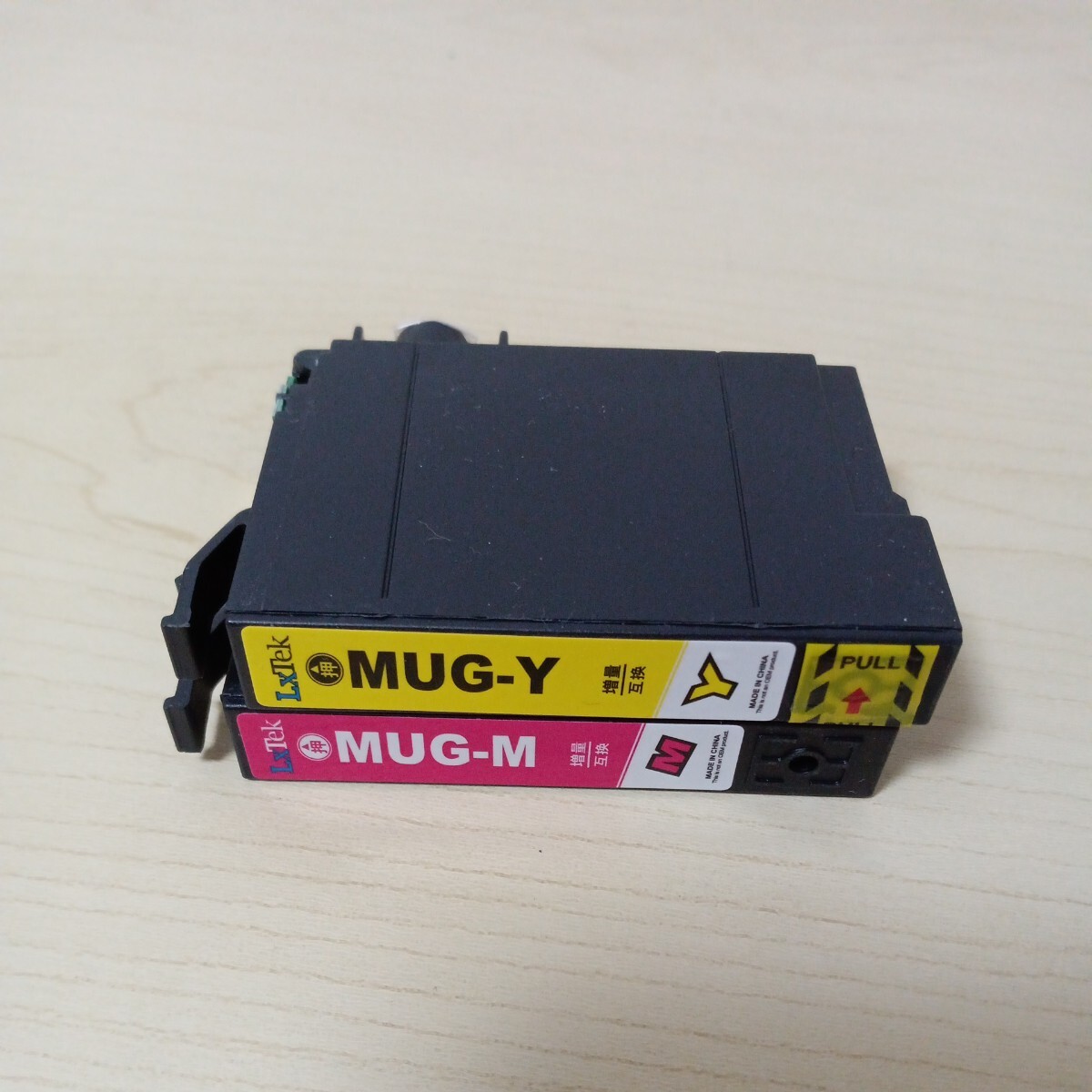 y031501r MUG-4CL 互換 インク カートリッジ エプソン Epson 用 MUG マグカップ インク 4色セット + 黒2本 合計6本 大容量 残量表示 個包装_画像6