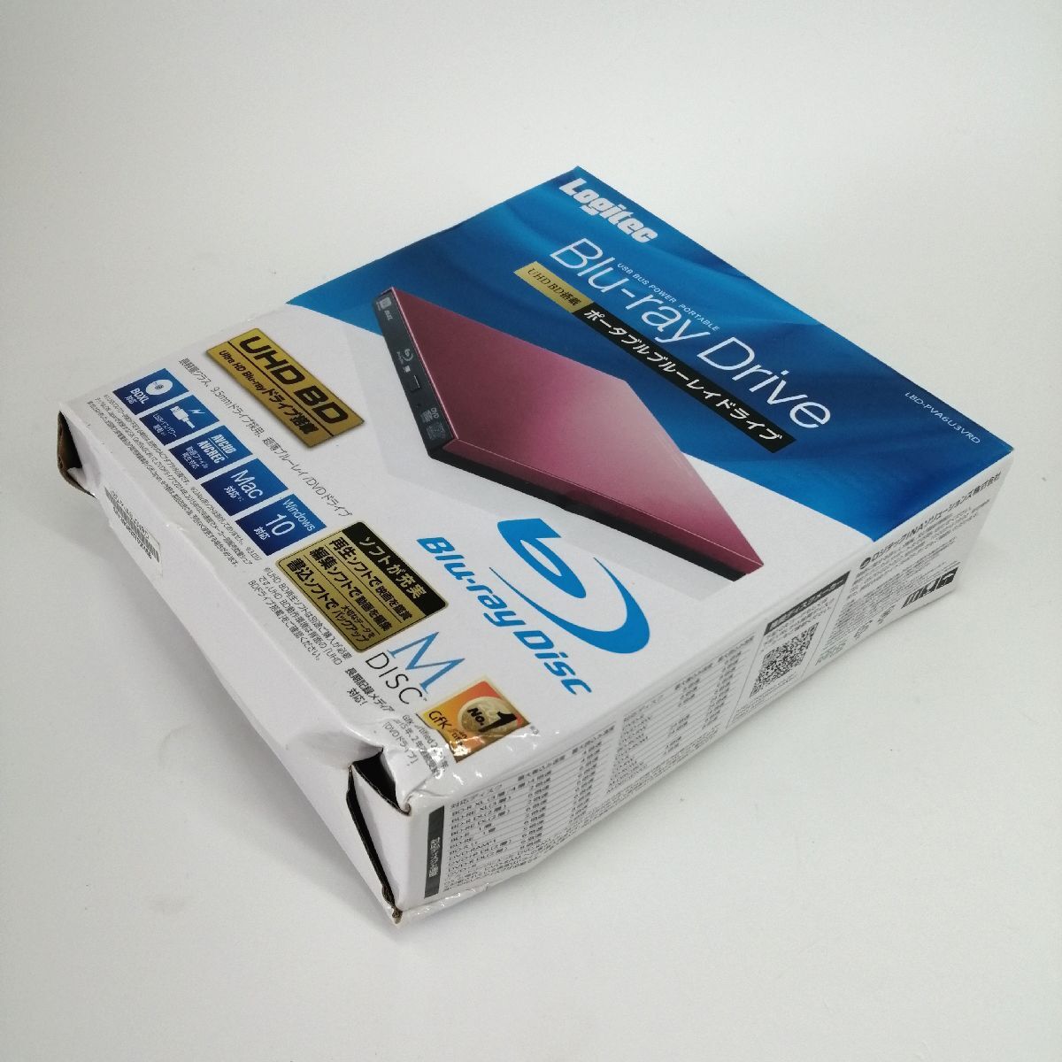 動作品 Logitec ロジテック LBD-PVA6U3V ポータブルブルーレイドライブ ディスクドライブ USB3.0 レターパックOKの画像2