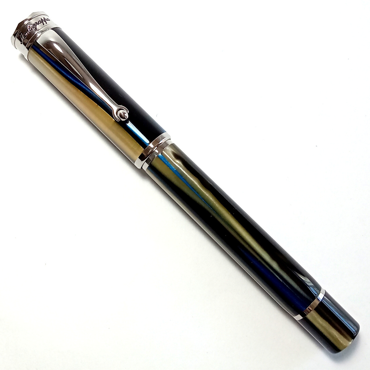 [mgf2] new goods Montegrappa Montegrappa fountain pen du car re Murano ( blur no) mare / sea blue / blue both for type F small character 