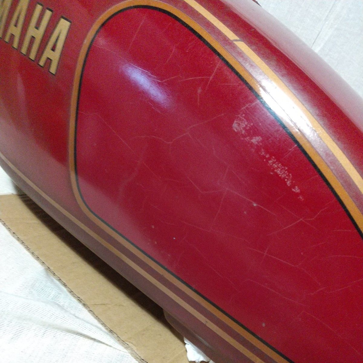ヤマハ　当時物　 SR500　初期型　ナロー　タンク　フューエル　SR400　赤