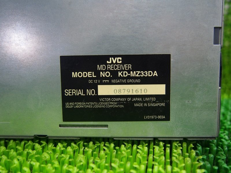 『psi』 JVC KD-MZ33DA 1DINサイズ MDレシーバー MD再生不良 当時物 旧車 JDM 街道レーサー_画像5