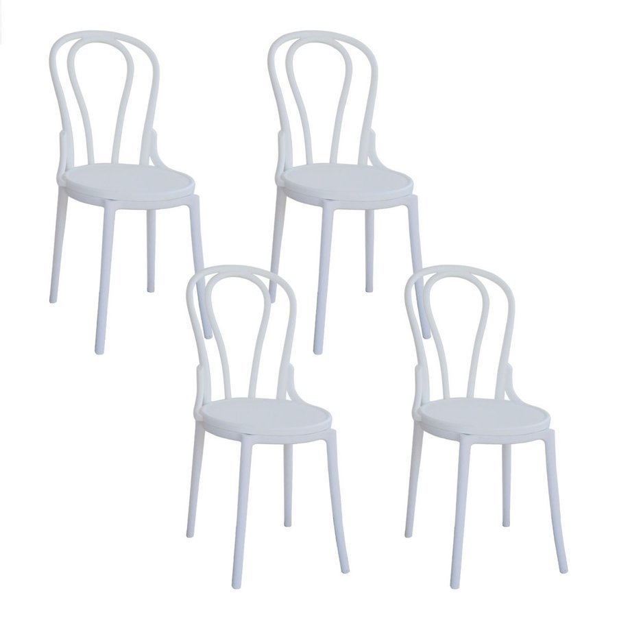 椅子 おしゃれ ダイニング 4脚セット 白 シンプル モダン リプロダクト リビング 屋外 ウェイティング ガーデンチェア ドロップ ホワイト