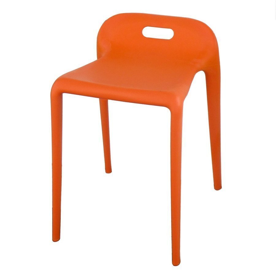 椅子 おしゃれ ダイニング スツール シンプル モダン リプロダクト リビング 屋外 予備用 ローバックチェア オレンジ