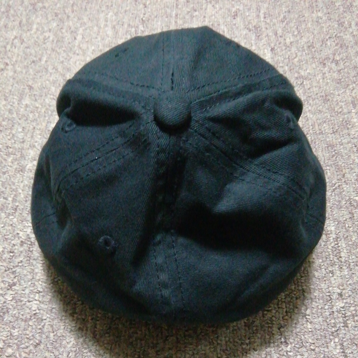 *[ б/у одежда ]FILA( filler ) шляпа ( колпак ) 57.~59. чёрный хлопок 100%