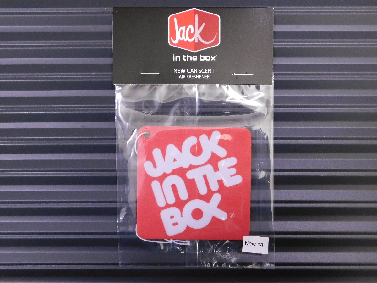 送料\94【JACK IN THE BOX・ロゴ】※《エアーフレッシュナー・NEW CAR／ニューカー》 AIR FRESHENER アメリカンの画像1