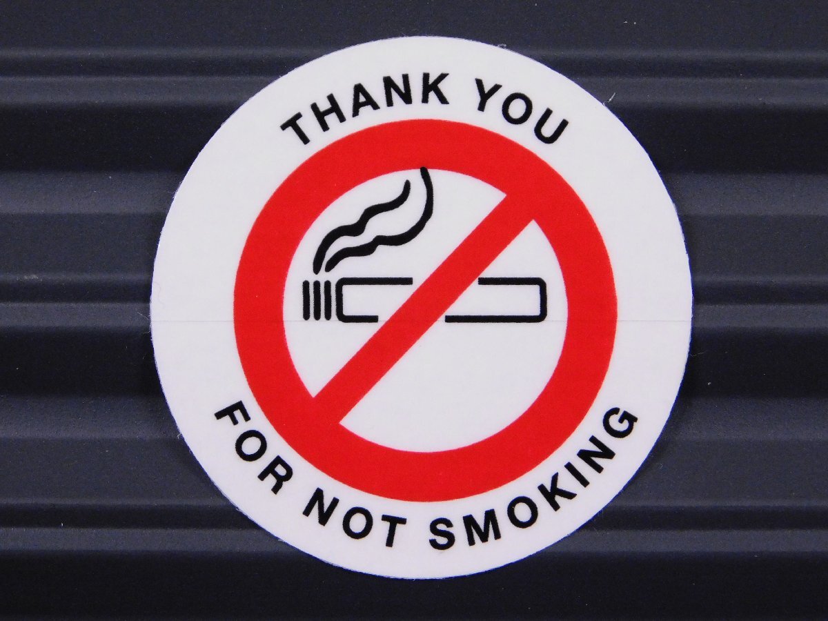 送料\84【アメリカ自動車整備用ステッカー】※《NO SMOKING・禁煙ステッカー／丸型》　アメリカ輸入品_画像1