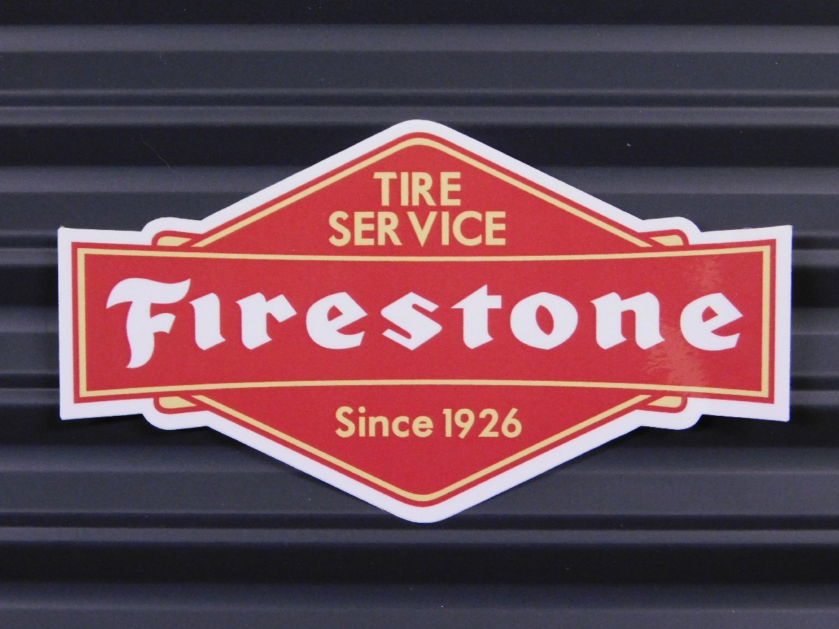 送料\84【Firestone 1926・ファイアストン】※《レーシングステッカー》　(品番：ms016)　アメリカン雑貨　ガレージ_画像1