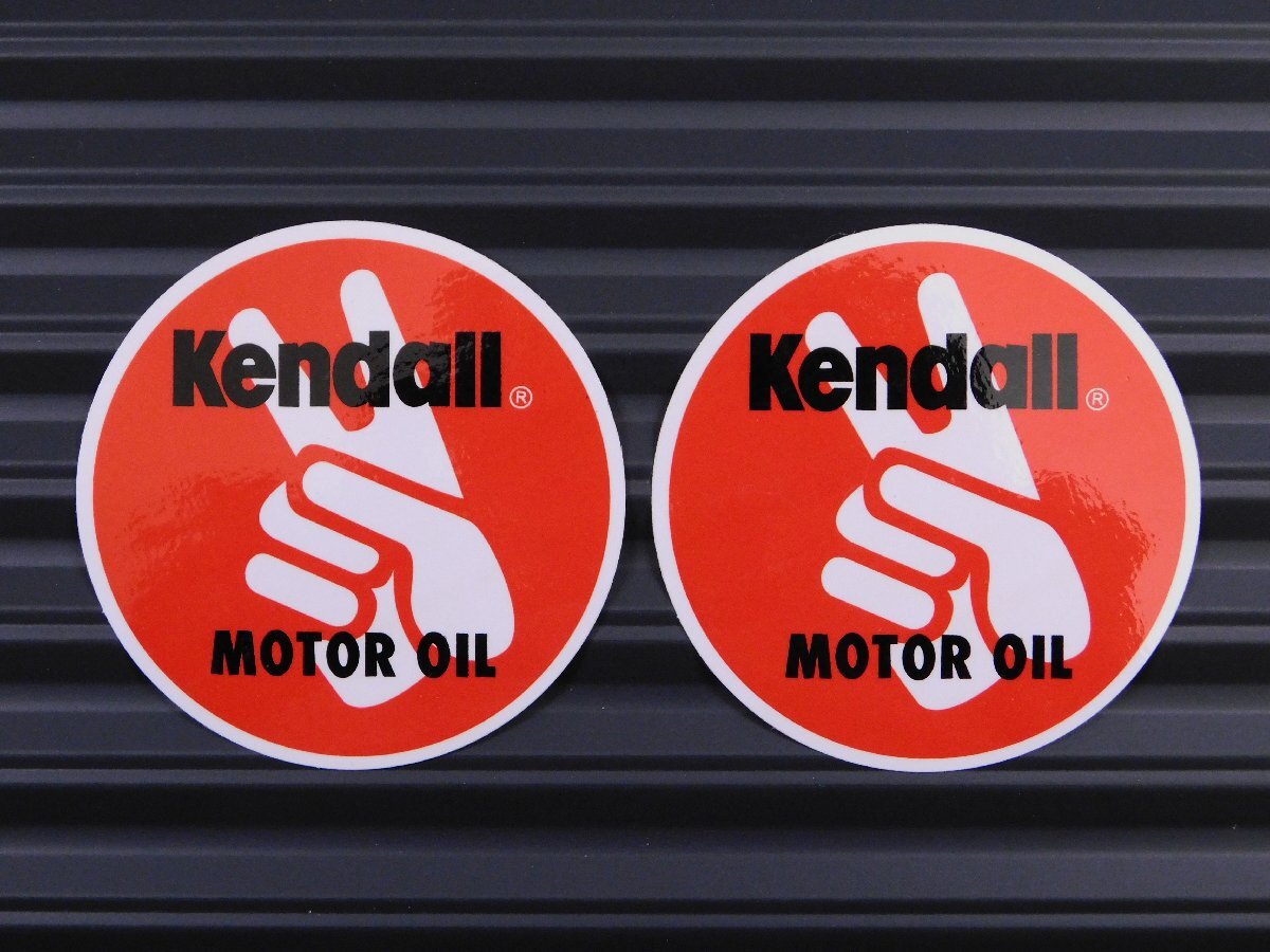 送料\84【Kendall MOTOR OIL・ケンドル】※《レーシングステッカー／２枚セット》　(品番：ms078)　アメリカン雑貨_画像1
