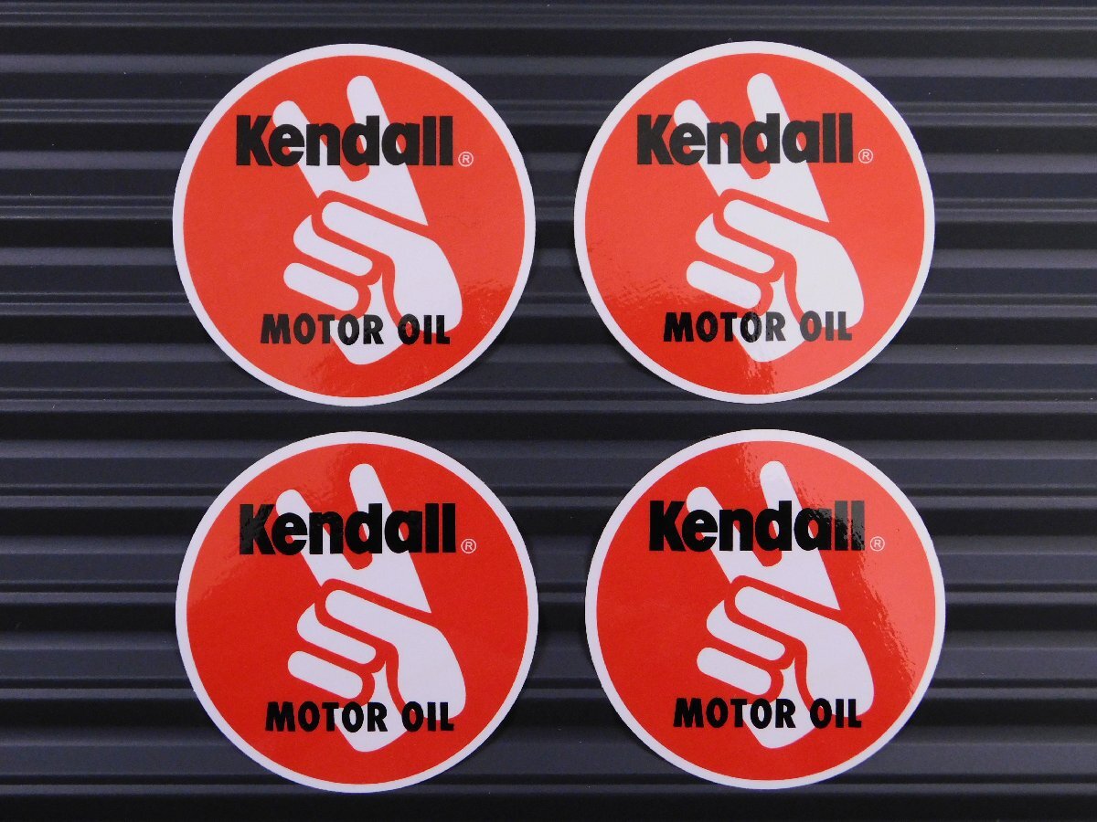 送料\84【Kendall MOTOR OIL・ケンドル】※《レーシングステッカー／４枚セット》　(品番：ms078)　アメリカン雑貨_画像1