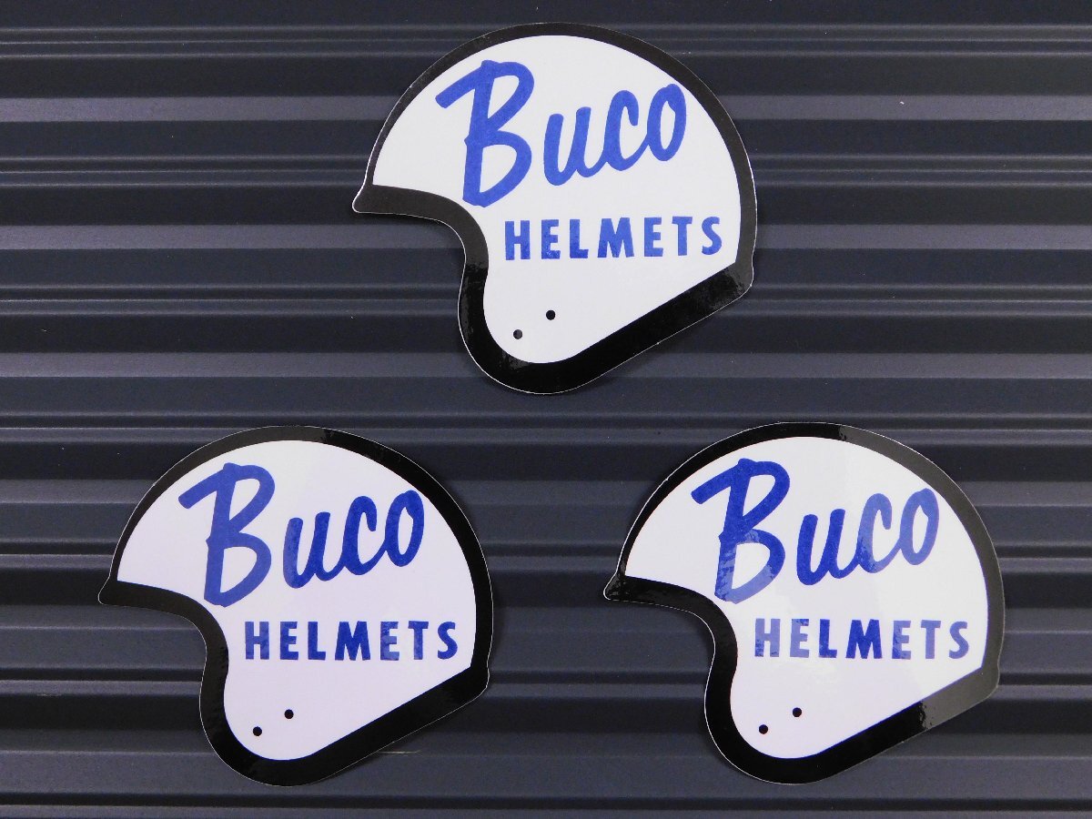 送料\84【Buco HELMETS・ブコ】※《レーシングステッカー／３枚セット》　(品番：ms023)　アメリカン雑貨　ガレージ_画像1