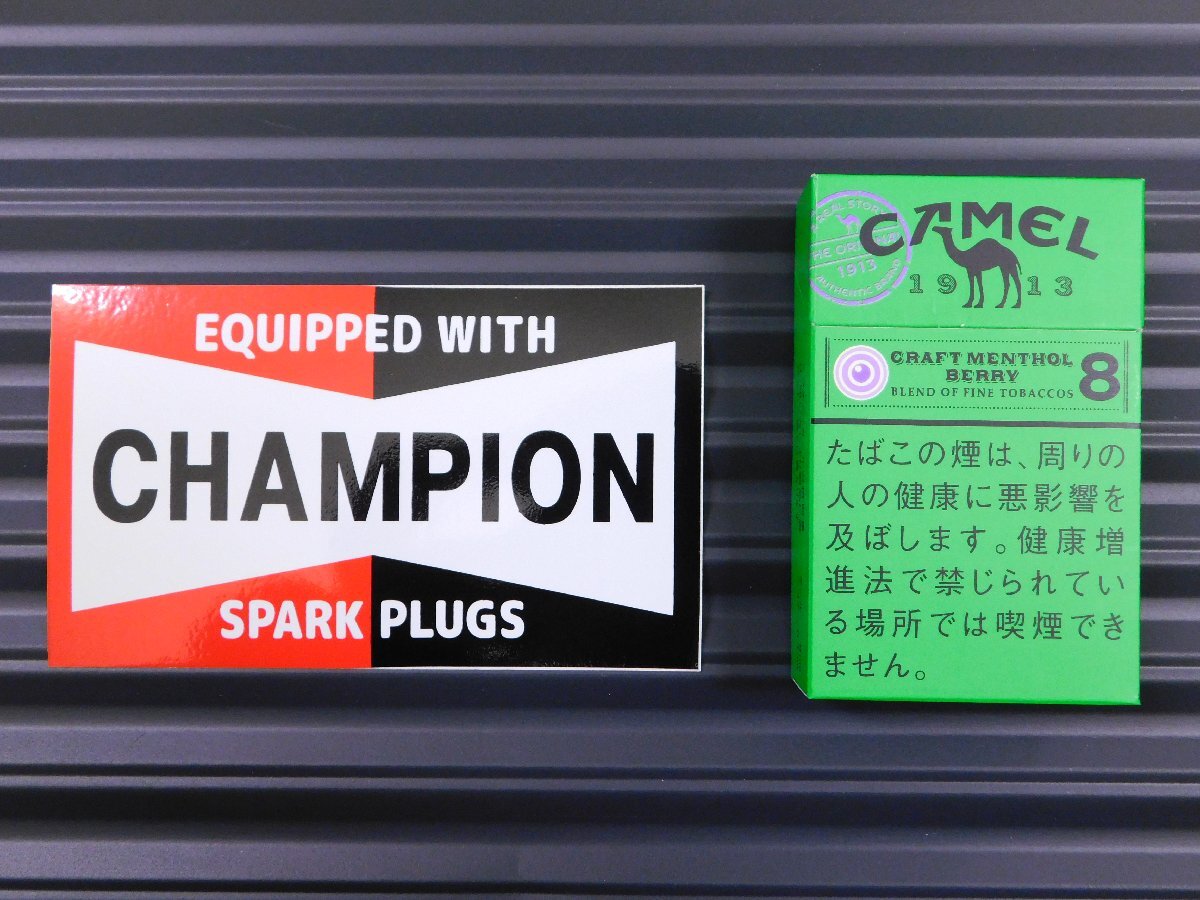 送料\84【CHAMPION・チャンピオンプラグ】※《レーシングステッカー／５枚セット》　(品番：ms110)　アメリカン雑貨　ガレージ_比較