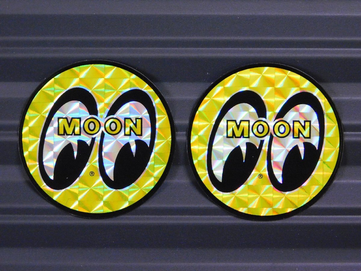 【MOONEYES・ムーンアイズ】※《アイボール プリズムステッカー2枚／直径40mm》 (品番DM058)の画像1