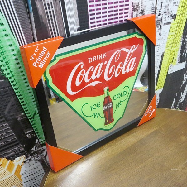 【Coca-Cola・コカコーラ 】※《パブミラー／ICE COLD》 332×383×23mm　アメリカン雑貨　ウォールミラー_画像10