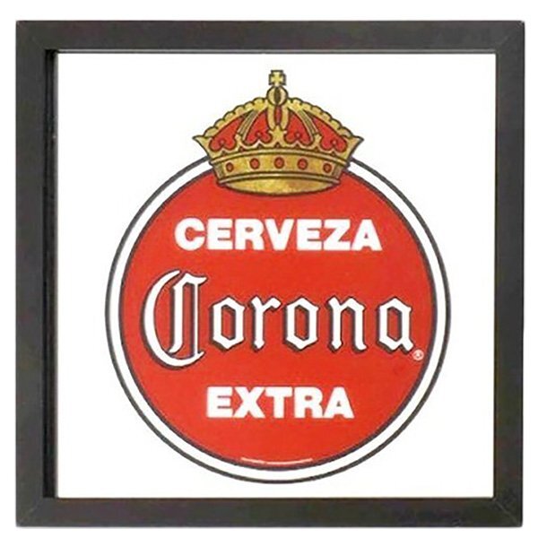 【Corona Extra・コロナビール】※《パブミラー／ヴィンテージロゴ》 332×332×23mm　アメリカン雑貨　ウォールミラー_画像3