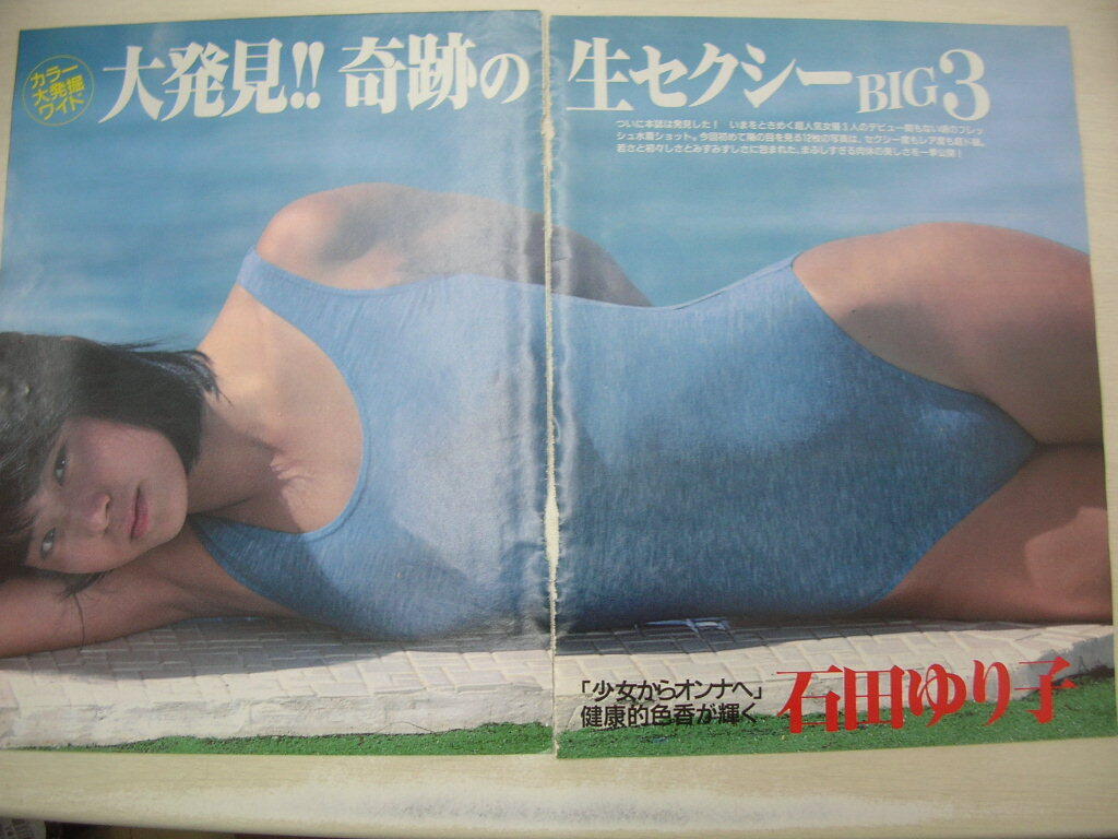 石田ゆり子　雑誌　切り抜き　4頁　水着_画像1