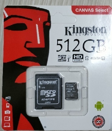 ●新品microSDカード●512GB KINGSTON microSDHC SDアダプター付！キングストン CANVAS SELECT_画像1