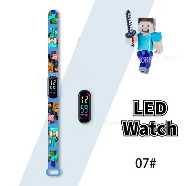 マインクラフト マイクラ 腕時計 デジタルウォッチ 子供 キッズ LEDディスプレイ 防水 プレゼント 海外版の画像7