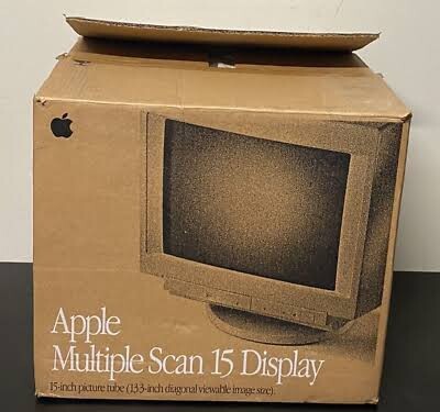 Apple Multiple Scan 15 Display 中古動作品 レトロpc 当時物 ブラウン管テレビ 初代の画像1