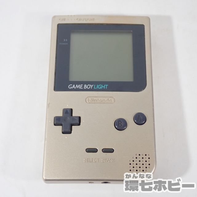 3KS77◆GB 任天堂 ゲームボーイライト 本体 MGB-101 ゴールド 動作OK/GAME BOY LIGHT 送:-/60_画像1