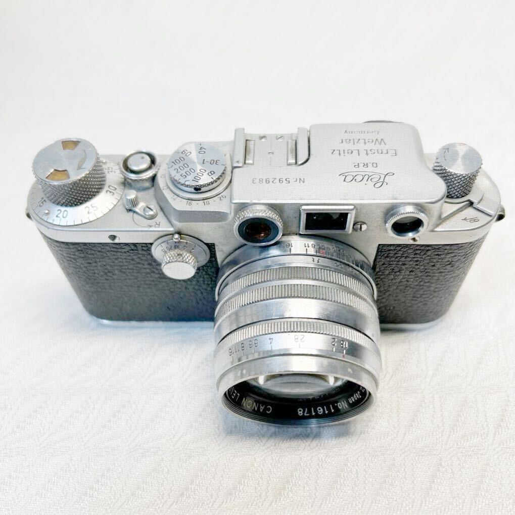 Leica ライカ　Ernst Leitz Wetzlar ライカ　ライカフィルムカメラ　Canonレンズ　50mm f:1.8 現状渡しのジャンク品_画像1