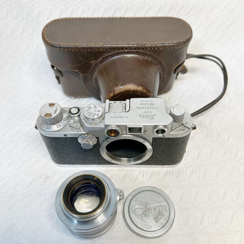 Leica ライカ　Ernst Leitz Wetzlar ライカ　ライカフィルムカメラ　Canonレンズ　50mm f:1.8 現状渡しのジャンク品_画像2