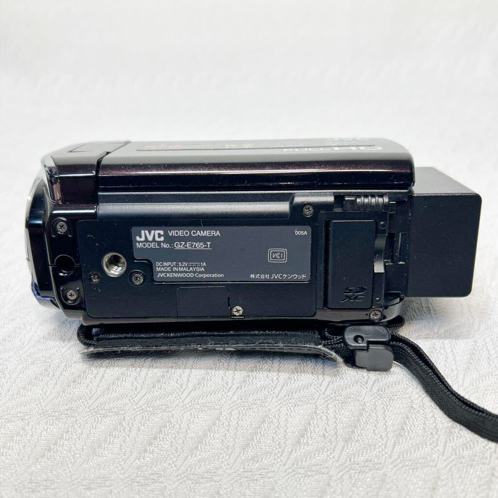 JVC FULL HD GZ-E765-T ビデオカメラ JVCケンウッド デジタルビデオカメラ 付属品欠品 画面割れ、ジャンク品の画像5