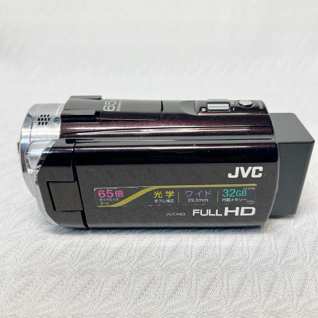 JVC FULL HD GZ-E765-T ビデオカメラ JVCケンウッド デジタルビデオカメラ 付属品欠品 画面割れ、ジャンク品の画像2