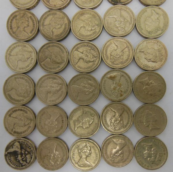 イギリス旧硬貨　イギリスポンド旧硬貨　　計54枚　海外旧硬貨 外国旧硬貨　お安くどうぞ_画像6