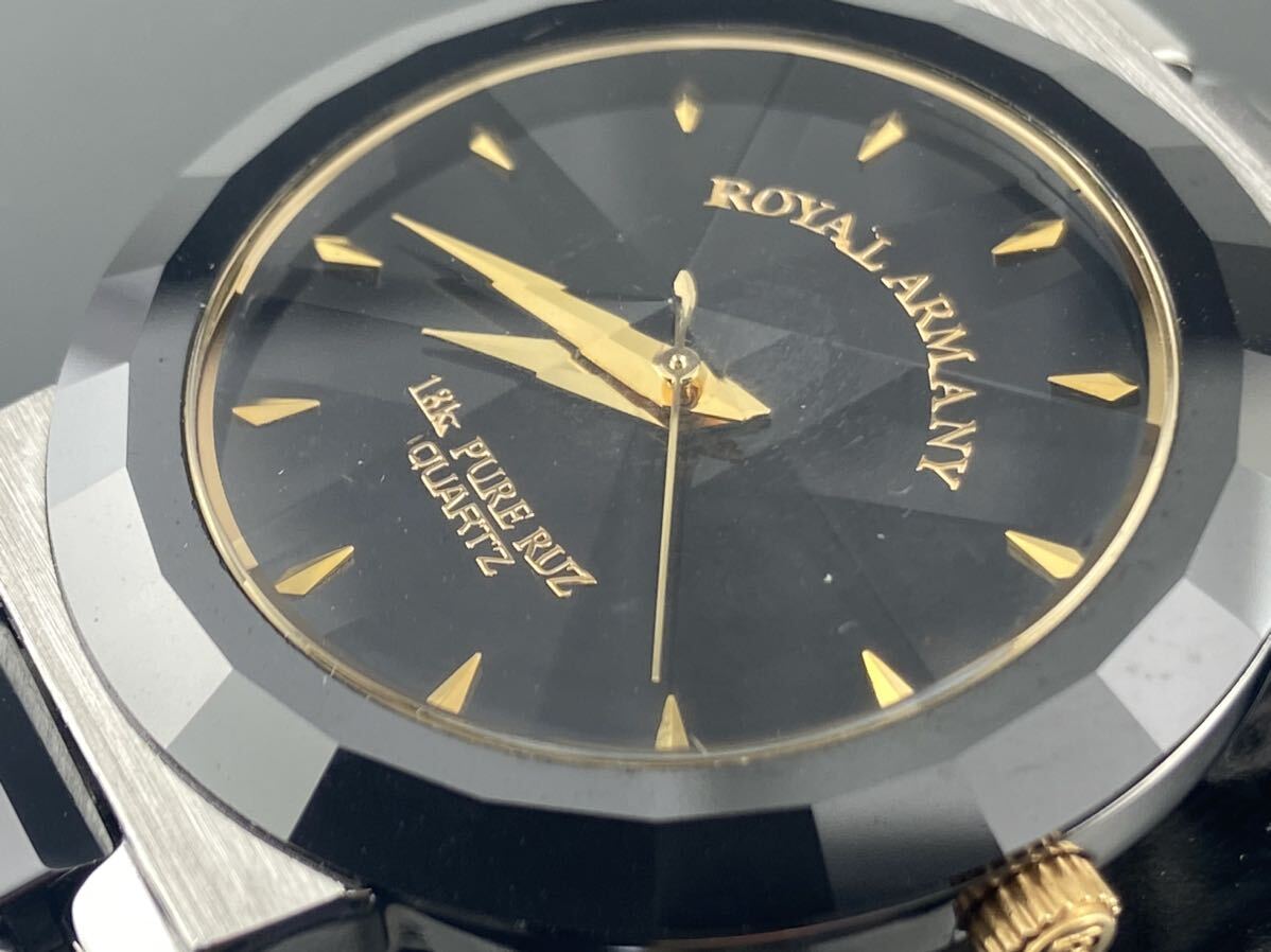 [M001]1 иен ~* мужские наручные часы кварц Armani ROYAL ARMANY Royal Armani CC-M003 рабочий товар 