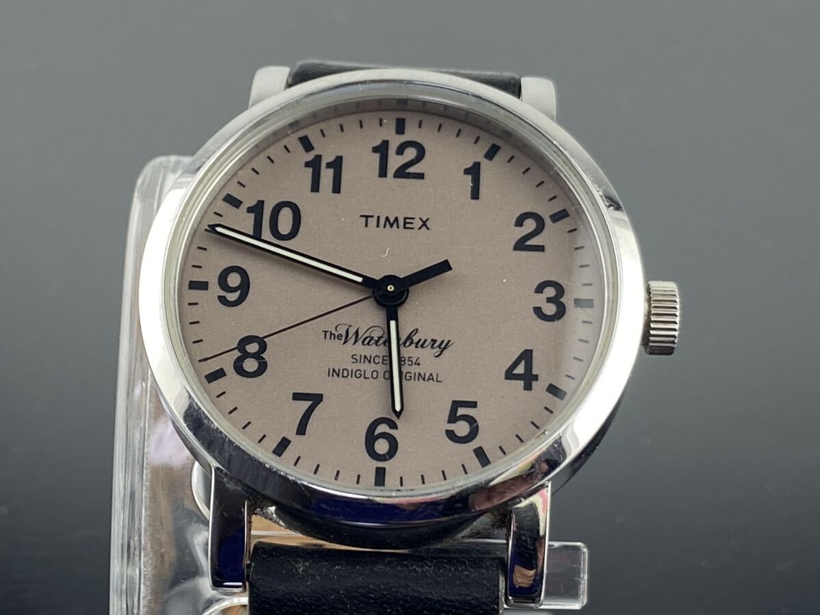 [M001]1円～☆ メンズ腕時計 クォーツ タイメックス TIMEX Thewaterbury ウォーターベリー動作品の画像3