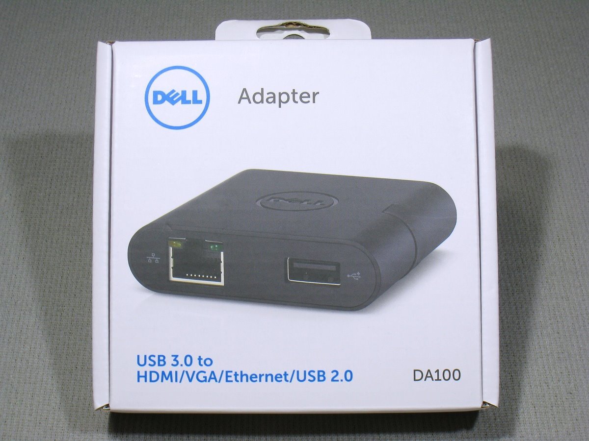 【未開封】DELL 純正 ノートPC用端子拡張アダプタ DA100 USB3.0接続 HDMI/VGA/LAN/USB2.0の画像1