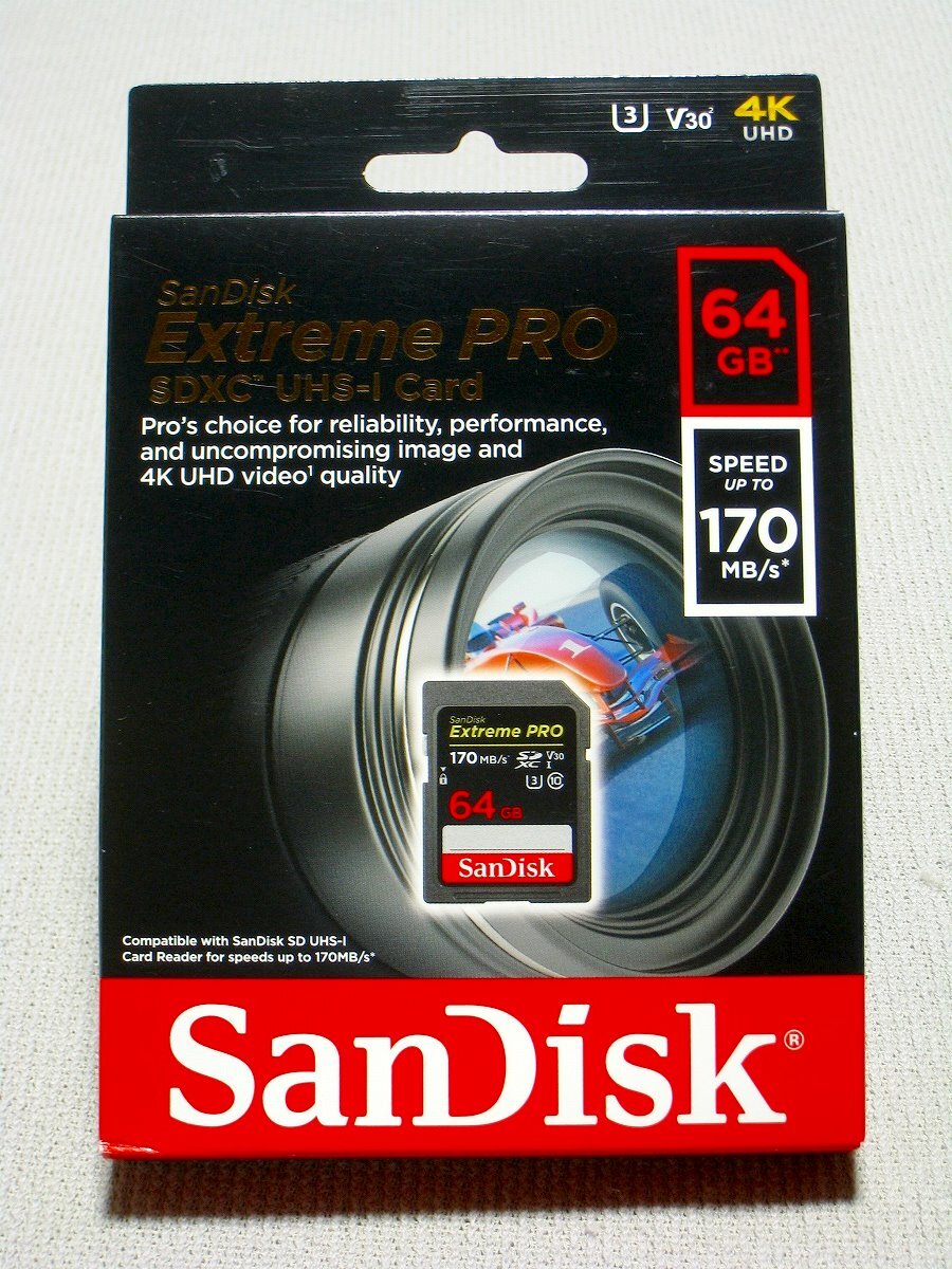 【未開封】SanDisk Extreme PRO 64GB UHS-I SDXC SDSDXXY-064G-GN4IN_画像1
