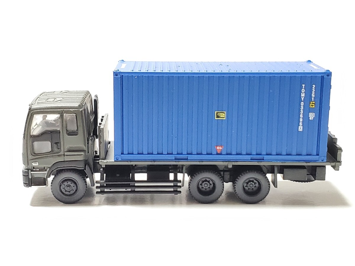 自衛隊 特大型トラック 6×4 青コンテナ 積載 シークレット 品番S10 トラコレ トラックコレクション 第10弾 トミーテック TOMYTEC_画像4