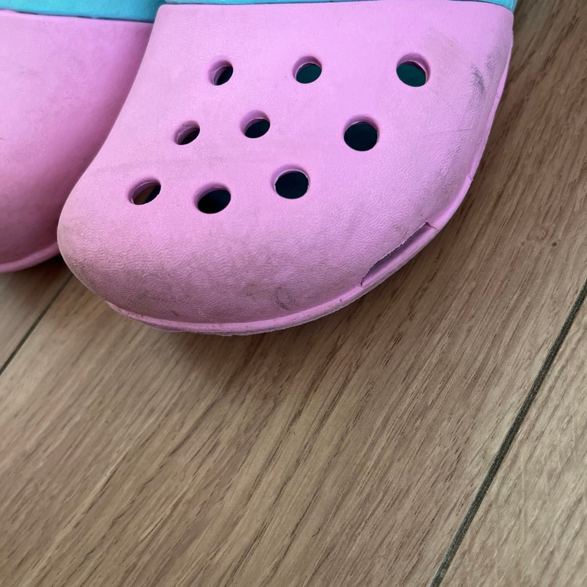 crocs  クロックス ジュニア ガールズ J3 21cm ピンク×ブルー キッズ