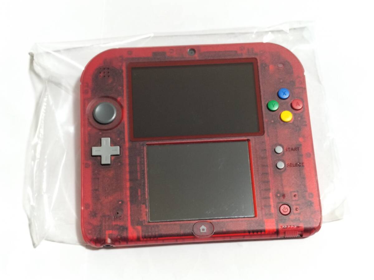 ニンテンドー2DS ポケットモンスター 赤 限定パック 外箱+特典類付属 ソフトはダウンロード可能 送料無料_画像3